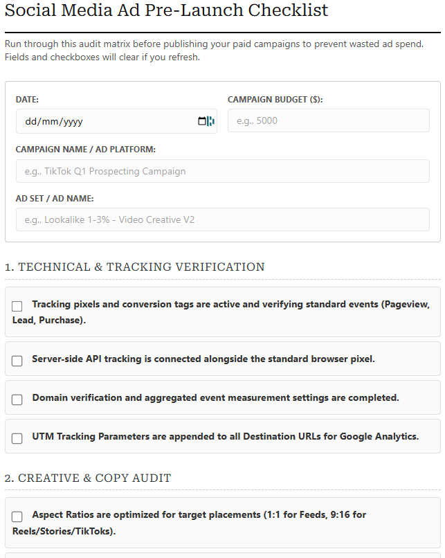 social-media-ad-launch-checklist